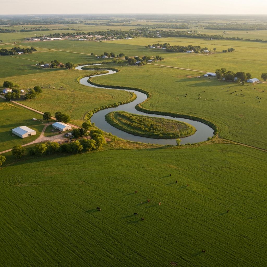 Oklahoma Green Country farmland
